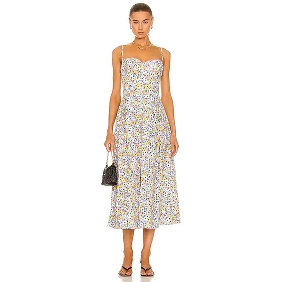 NWT Agua by Agua Bendita Mambo La Fania Lila Multicolor Floral Spring Sz L - Picture 2 of 16